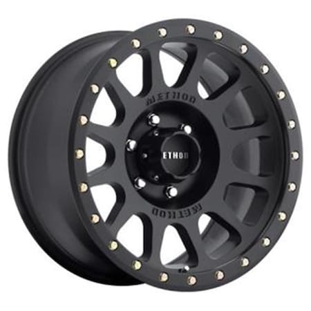 Method Race Wheels 18 x 9 in. NV 6 on 135 Bolt Pattern 5.75 in. Back Space 18 Offset, Matte Black MRWMR30589016518